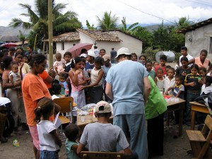 Image of Paul Jones, Canadian brigader and member of the Global Brigades Canada board, on a medical brigade in 2007.